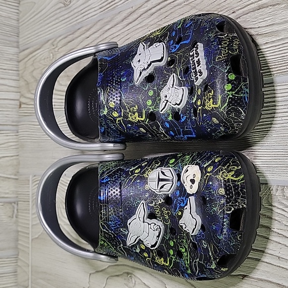 CROCS Kids Shoes in Black with Colorful Accents - Picture 3 of 10